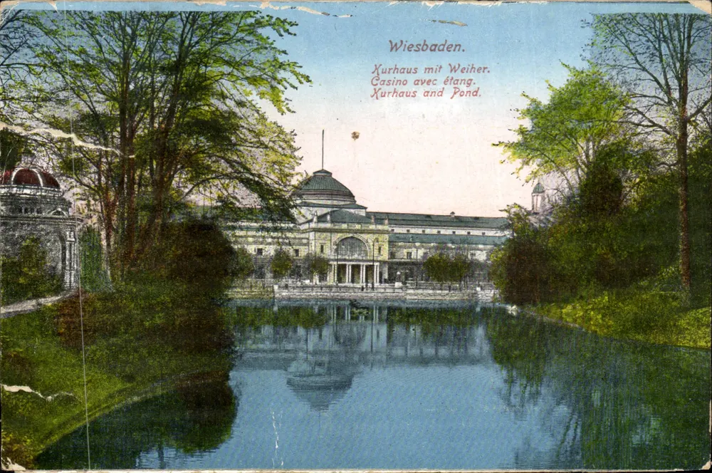Wiesbaden — Casino com lago — editor não visível - Frente