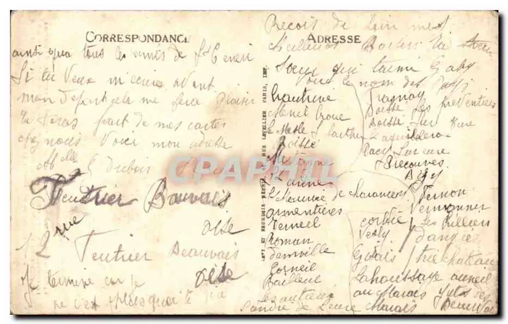Beauvais — A Relógio Astronômico — A.-L. Vérité, Engenheiro-Construtor - Verso