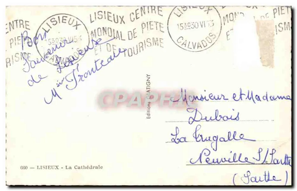 Lisieux — A Catedral — Edições Clatigny - Verso