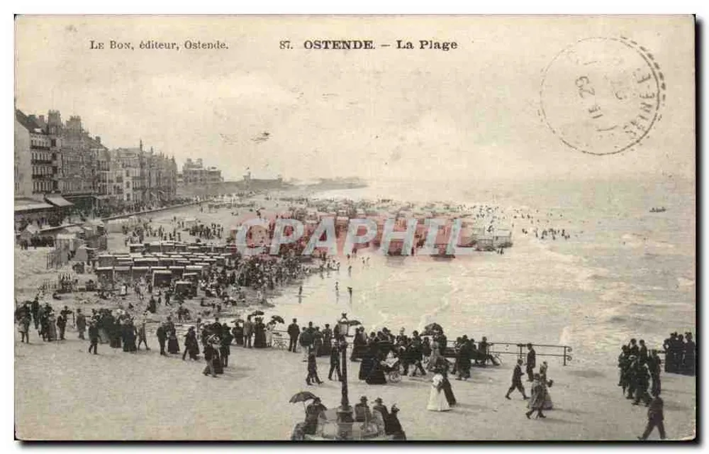 Ostende — A Praia — Le Bon, editor, Ostende. N° 87 - Frente