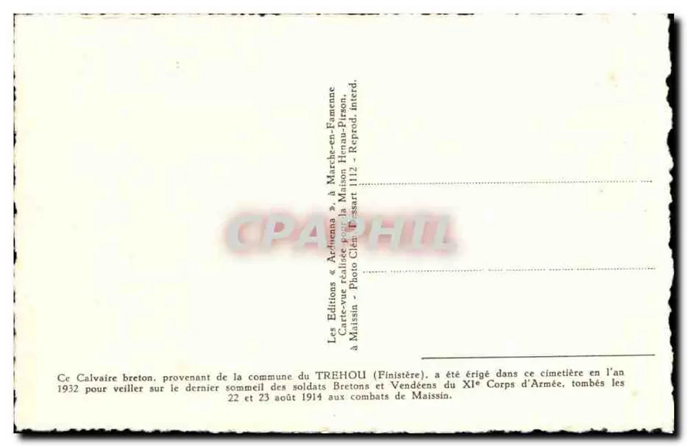 Maissin (Tal der Lesse) — Der bretonische Calvarienberg — Archianna Editions - Rückseite