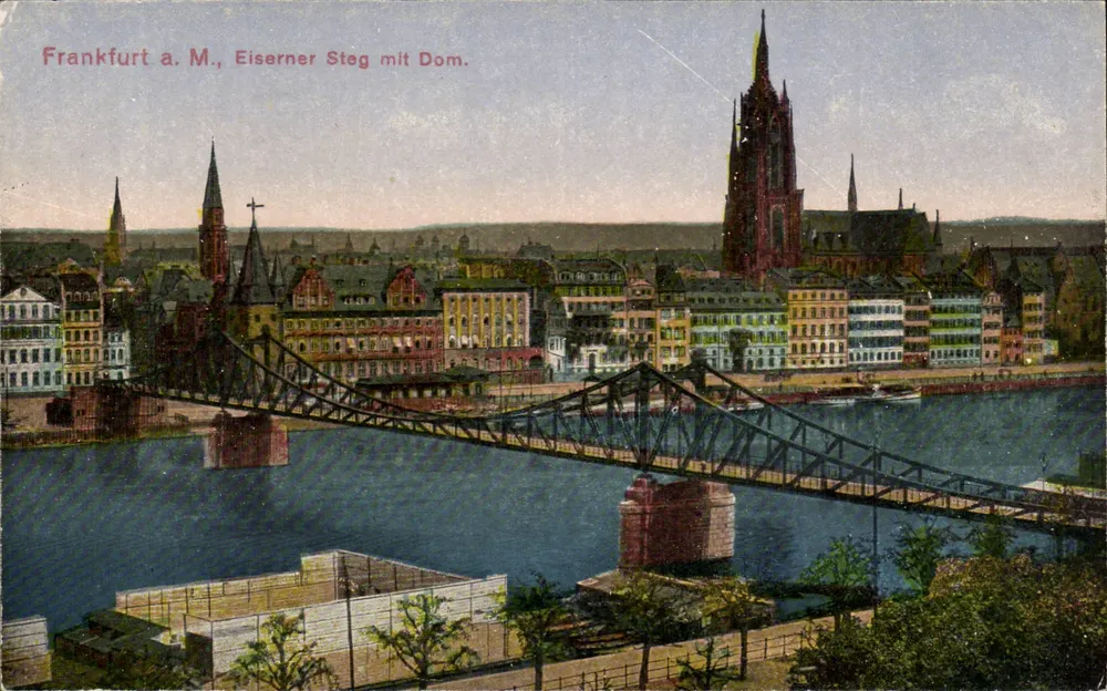 Frankfurt a. M., Ponte de Ferro com a Catedral — Gerhard Blümlein & Co., Frankfurt a. M. - Frente