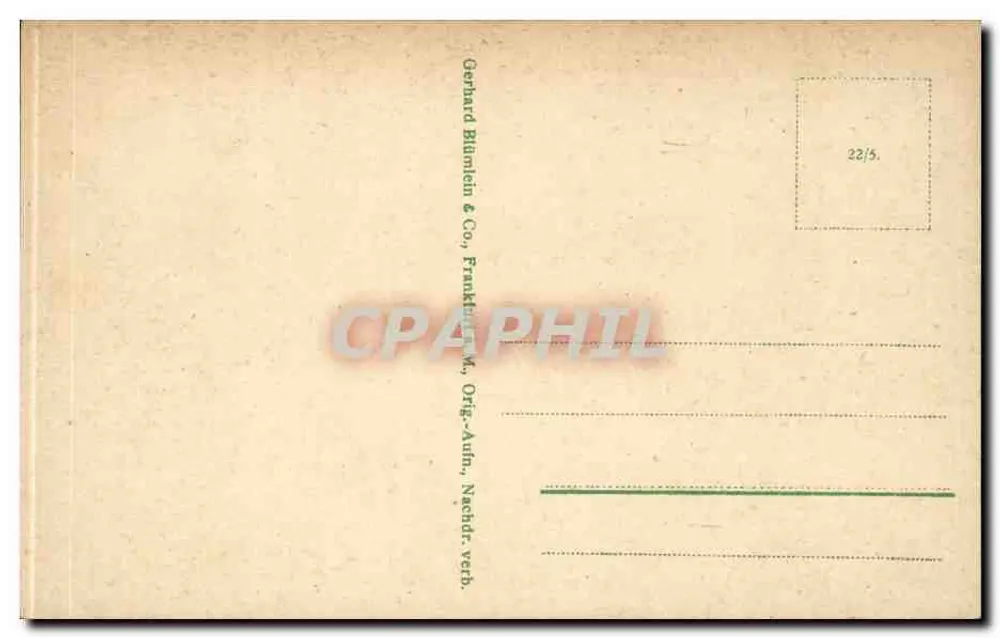 Frankfurt a. M., Ponte de Ferro com a Catedral — Gerhard Blümlein & Co., Frankfurt a. M. - Verso