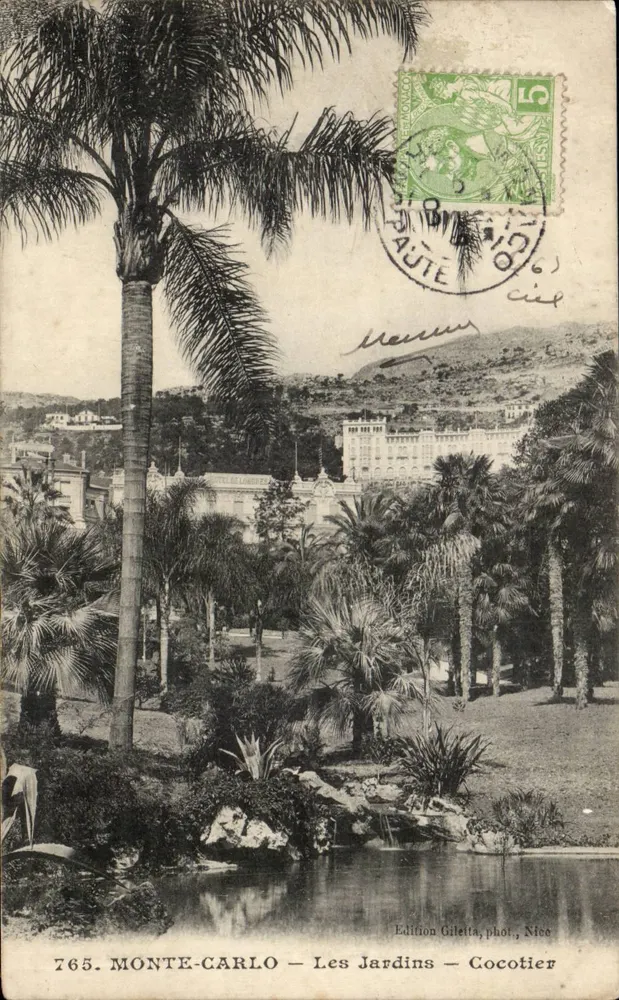 Monte-Carlo — Os Jardins — Edição Giletta, fot., Nice - Frente