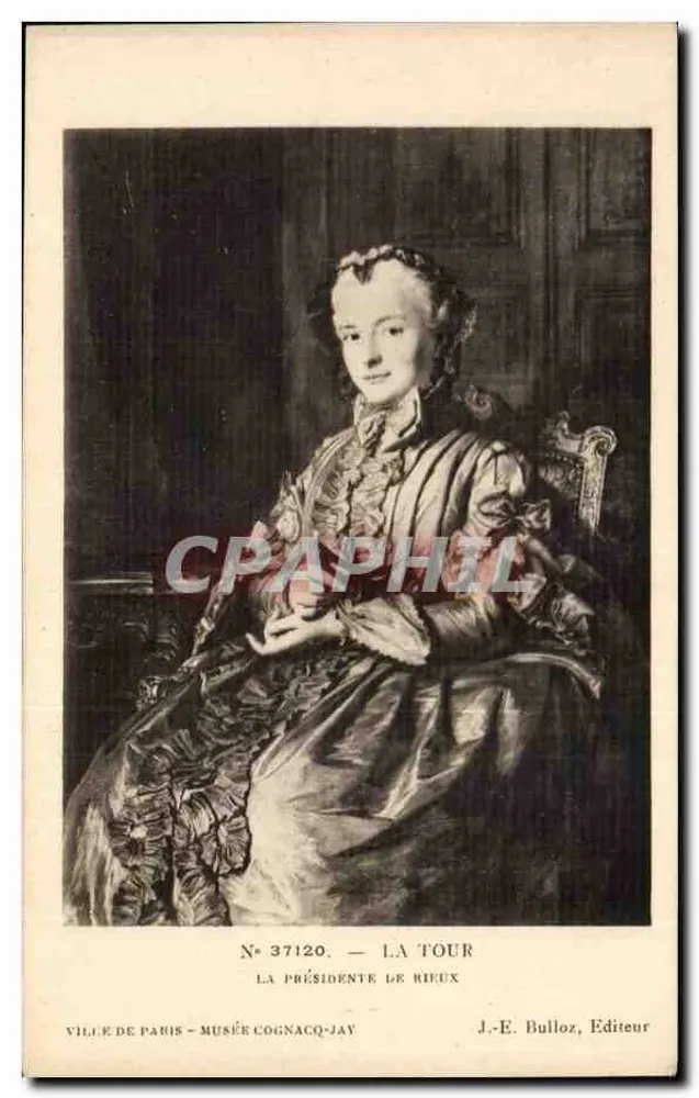 Die Präsidentin von Rieux — Portrait — J.-E. Bulloz, Verlag, Nr. 37120 - Vorderseite