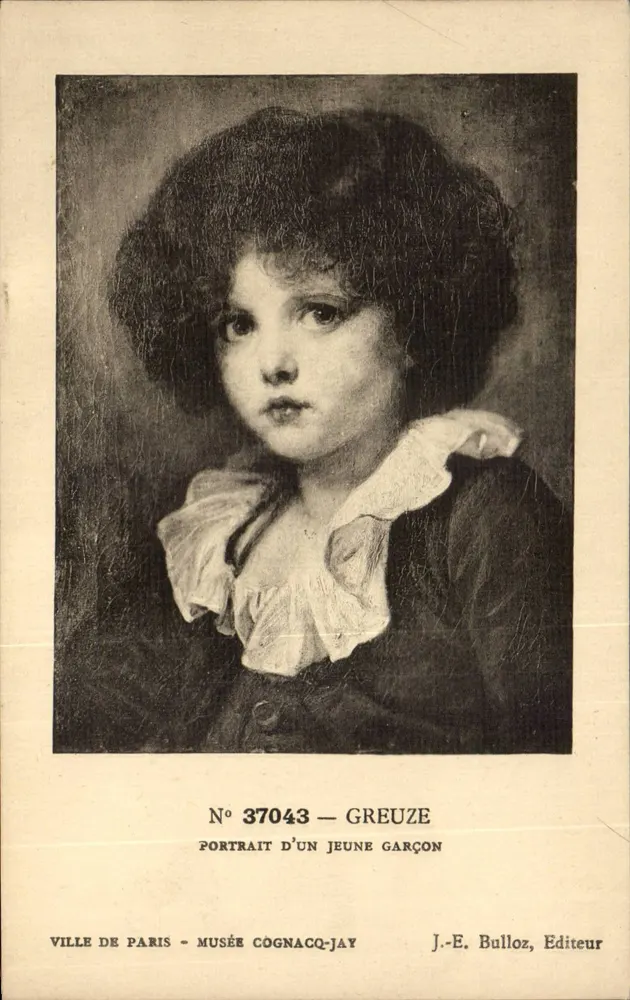 Porträt eines jungen Jungen — Greuze — J.-E. Bulloz, Verlag, Nr. 37043 - Vorderseite