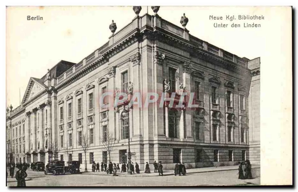 Berlin — Neue Kgl. Bibliothek Unter den Linden — Kuntrverleg Max O'Brien & Co. - Vorderseite