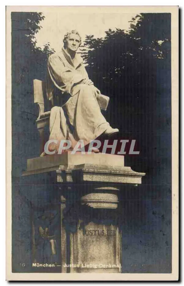 Munique — Monumento a Justus Liebig — editor desconhecido, n° 16 - Frente