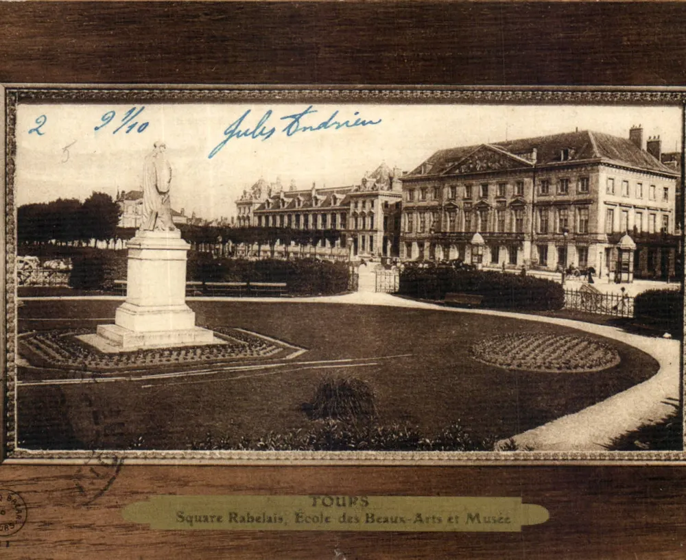Tours — Praça Rabelais, Escola de Belas Artes e Museu — editor Jules Endrié - Frente