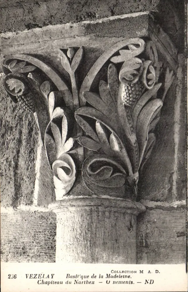 Vézelay — Kapitel des Narthex der Madeleine — Sammlung M. A. D. - Vorderseite