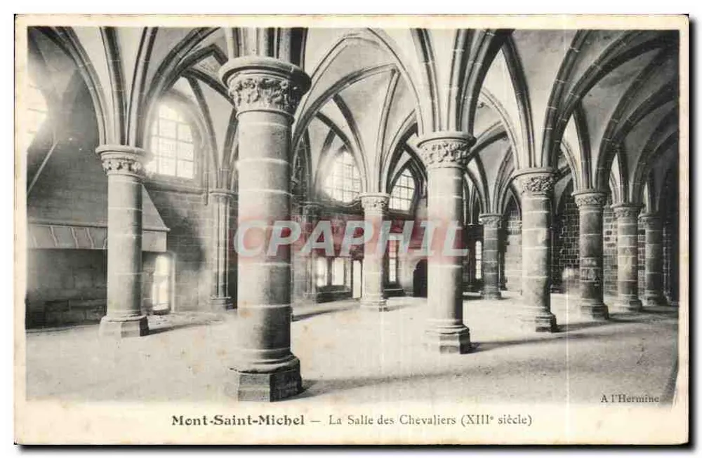 Mont-Saint-Michel — Die Saal der Ritter (13. Jahrhundert) — À l'Hermine - Vorderseite