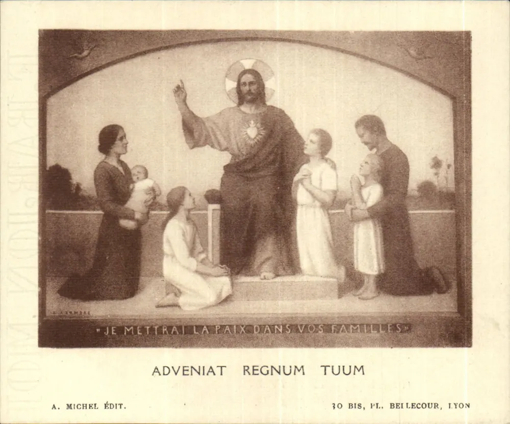 Jesus verspricht Frieden in den Familien — A. Michel Édit. — 30 bis, pl. Beilecour, Lyon - Vorderseite