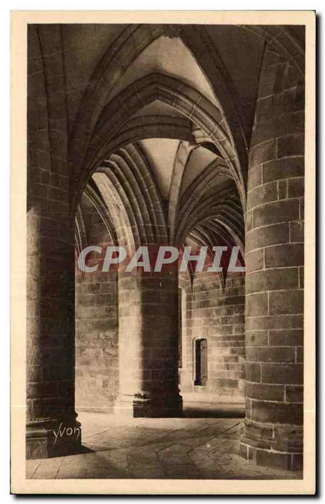 Mont-Saint-Michel — Abtei - Die Krypta der Großen Säulen (15. Jahrhundert) — Künstlerische Ausgabe YVON, Paris - Vorderseite