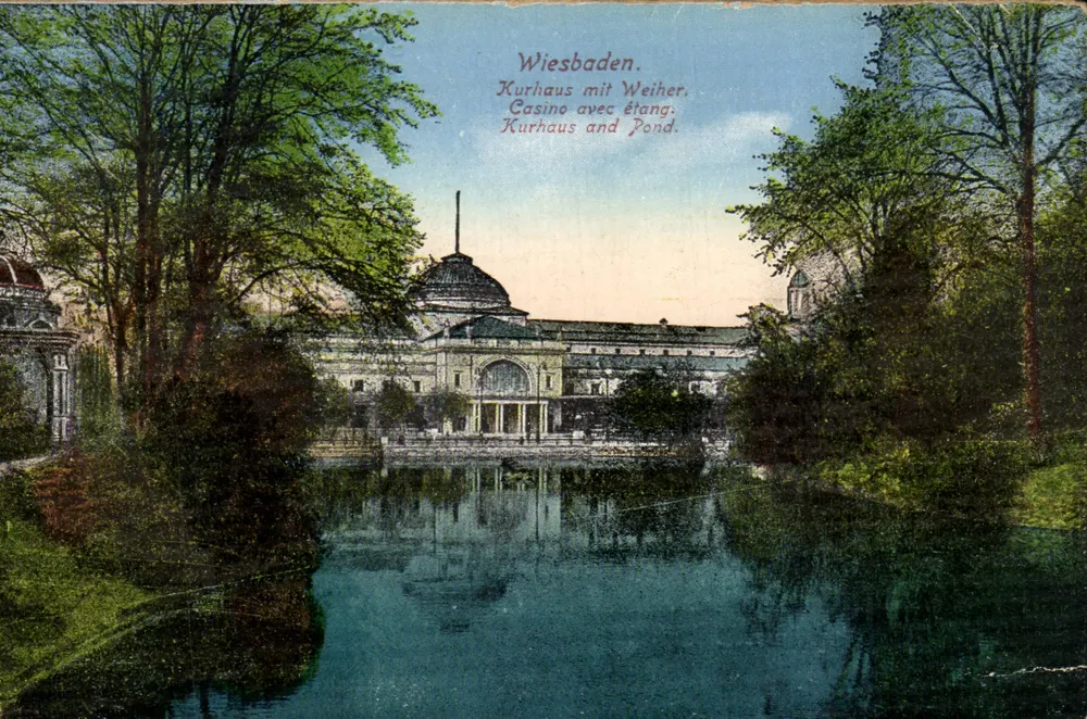 Wiesbaden — Kurhaus com lago — R.S.M. No. 314 - Frente