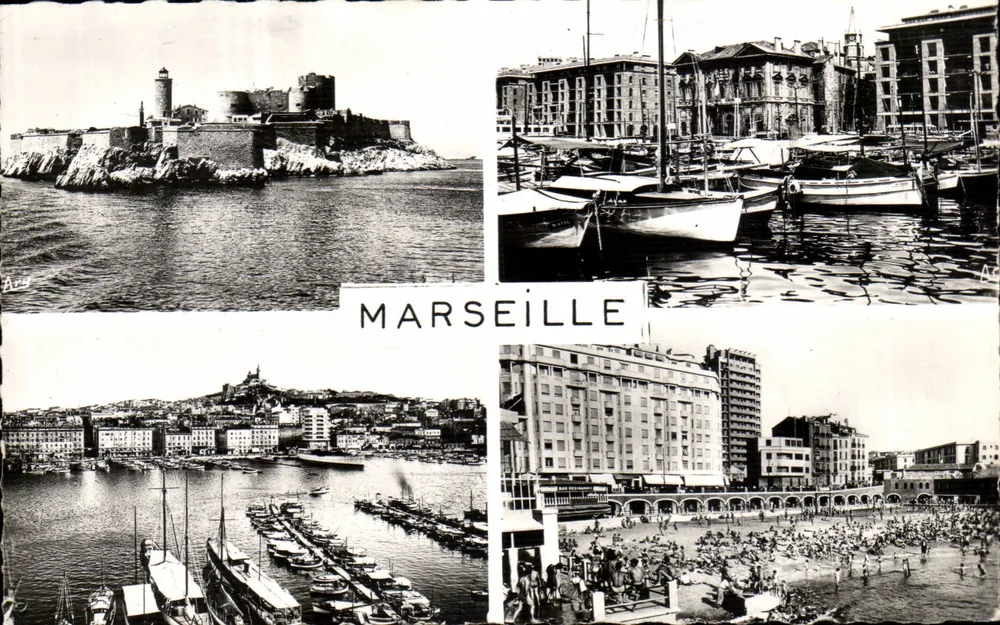 Marseille — vista panorâmica do Vieux-Port e do Forte Saint-Jean — Edições Ary - Frente
