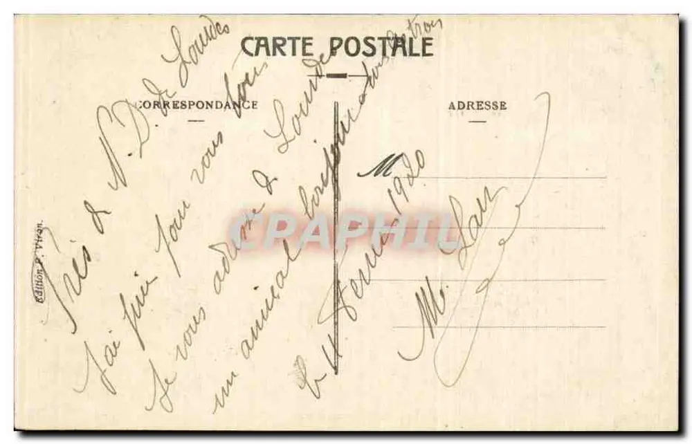 Lourdes — Vista aérea — Édition D. P. Lourdes, n° 59 - Verso