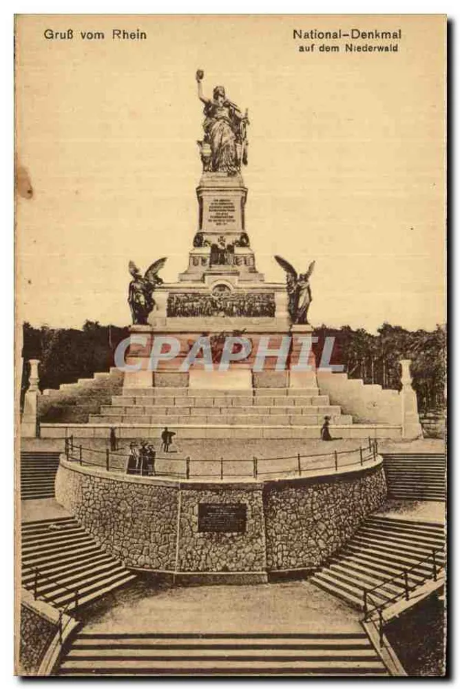 Nationaldenkmal auf dem Niederwald — Gruß vom Rhein — K.S.M. n° 56519 - Vorderseite
