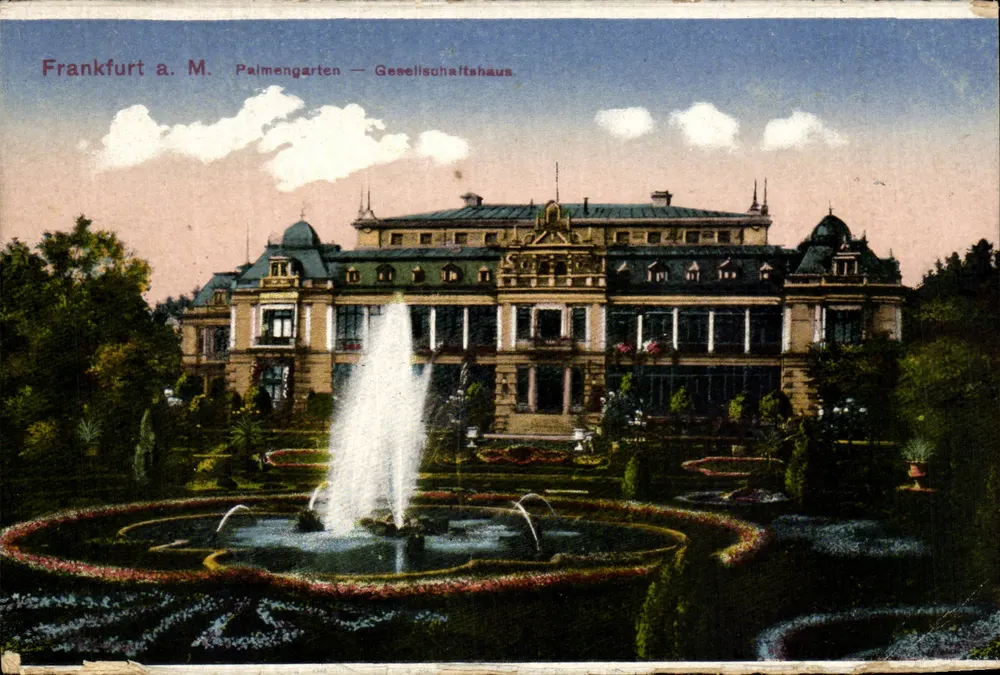 Frankfurt a.M. — Palmengarten — Gesellschaftshaus — editor no visible, número de serie ilegible - Anverso