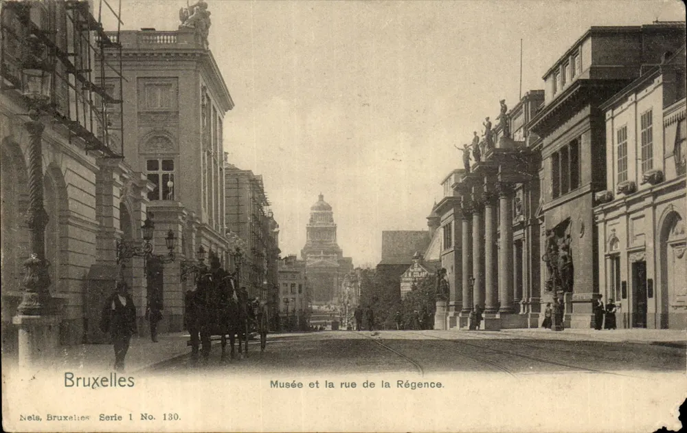 Museo y calle de la Régence — Bruxelles — Nels, Bruxelles, Série 1 No. 130 - Anverso