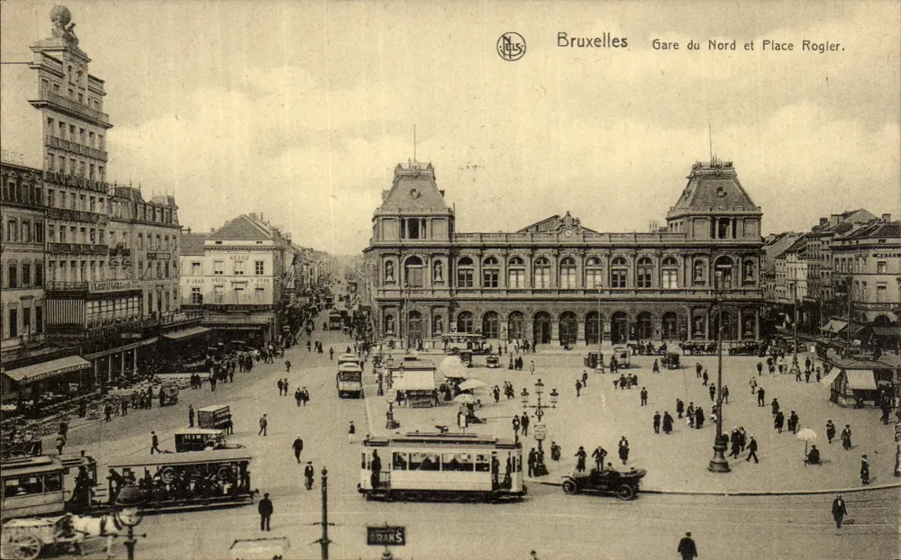 Brüssel - Bahnhof Nord und Place Rogler — N. Thill, Serie 1, n° 21 - Vorderseite