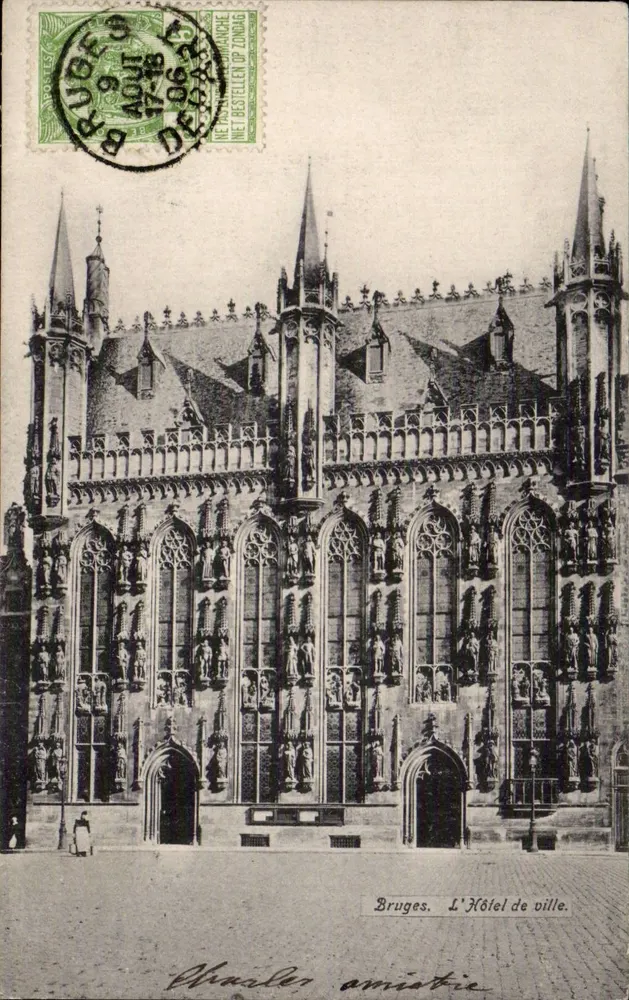 Bruges. O Palácio da Cidade — editor 'NIE BASTELLEN OP LONDEN' — número de série não visível - Frente