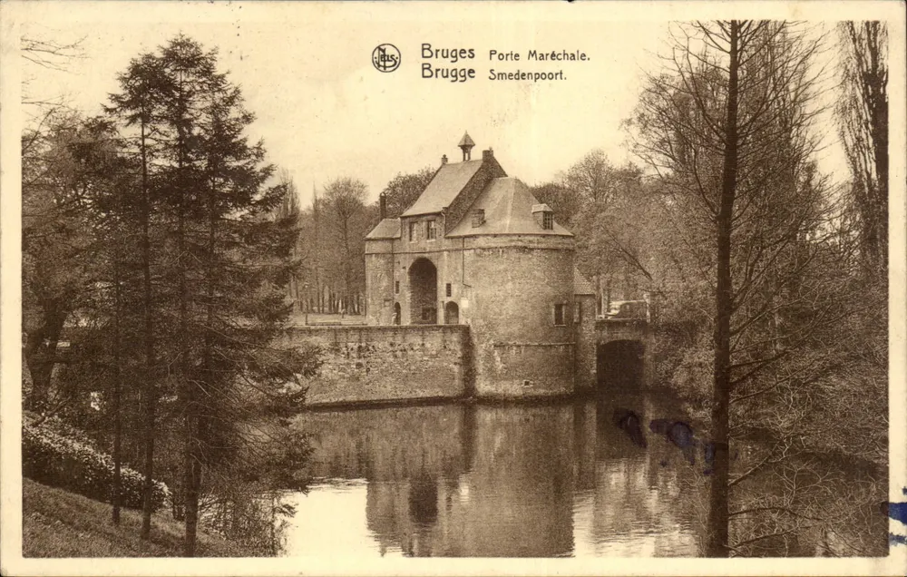 Bruges Porte Maréchale — Brugge Smedenpoort — editor N. Leys, n° 12 - Frente