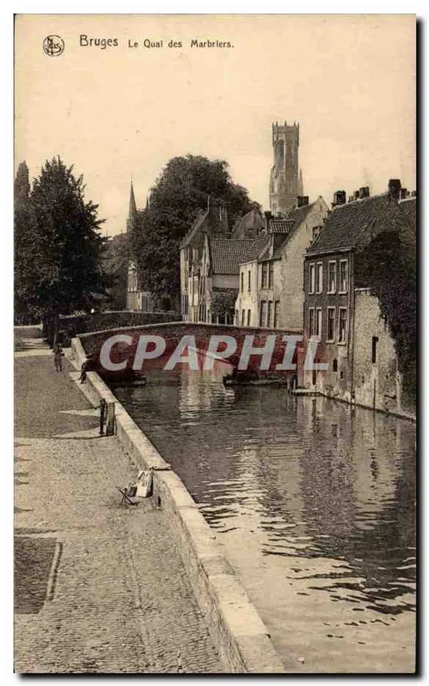Bruges Le Quai des Marbriers — éditeur NLS, série 12, n° 41 - Recto