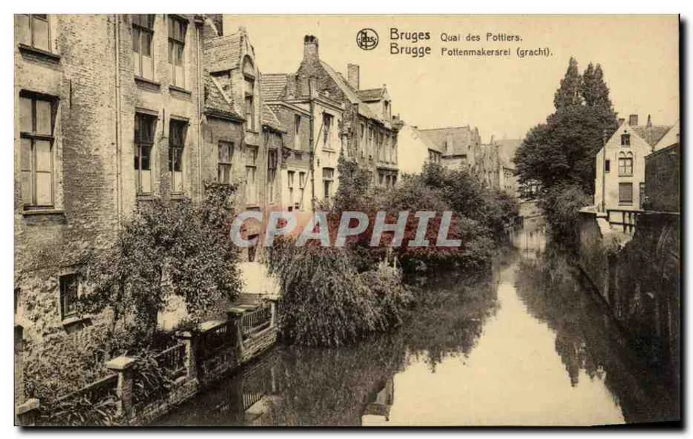 Bruges - Quai des Pottiers — Éditeur Thill, Bruxelles, série 12, n° 53 - Recto