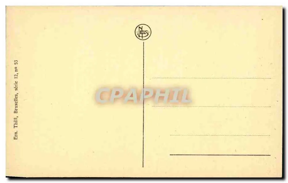 Bruges - Quai des Pottiers — Éditeur Thill, Bruxelles, série 12, n° 53 - Verso