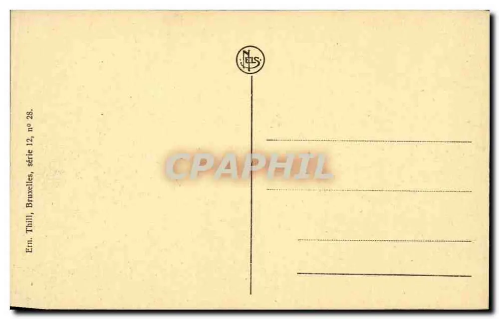 Bruges - Derrière Gruuthuse - Le Doyenné - Éditeur Thill, Bruxelles, série 12, n° 28 - Verso
