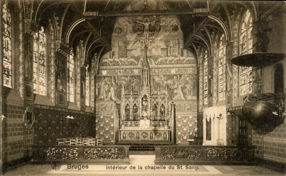 Brügge — Innenansicht der Kapelle des Heiligen Blutes — Nels, Brüssel, Brügge-Serie Nr. 131 - Vorderseite