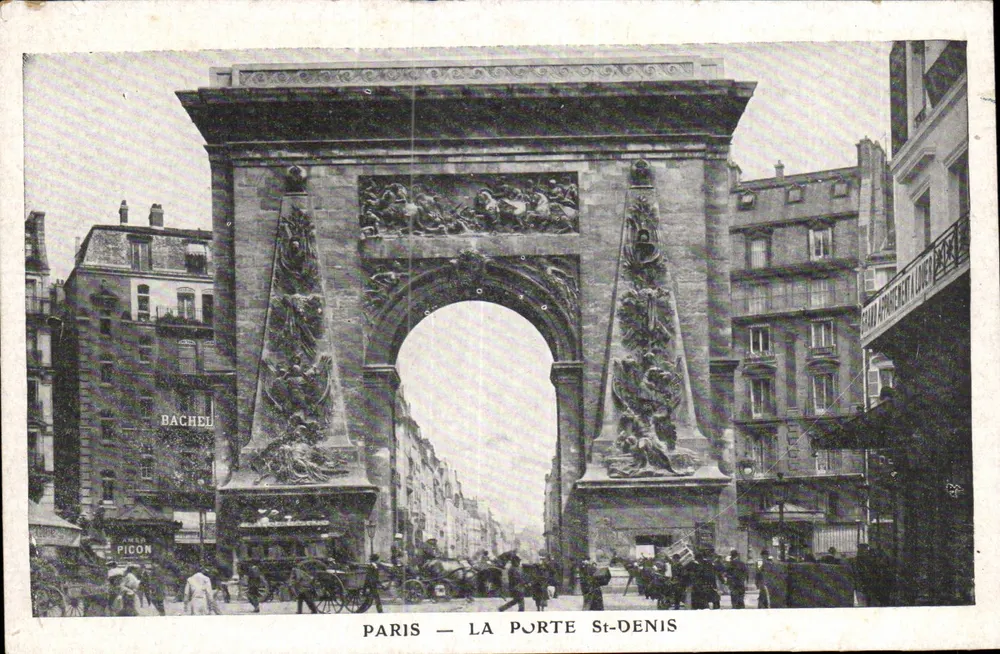 PARIS — A PORTA ST-DENIS — editor desconhecido, número de série não visível - Frente