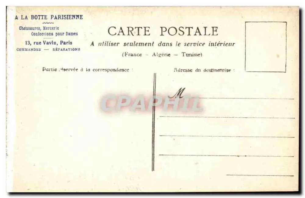 Paris — O Pavilhão de Flore — editor não identificado - Verso