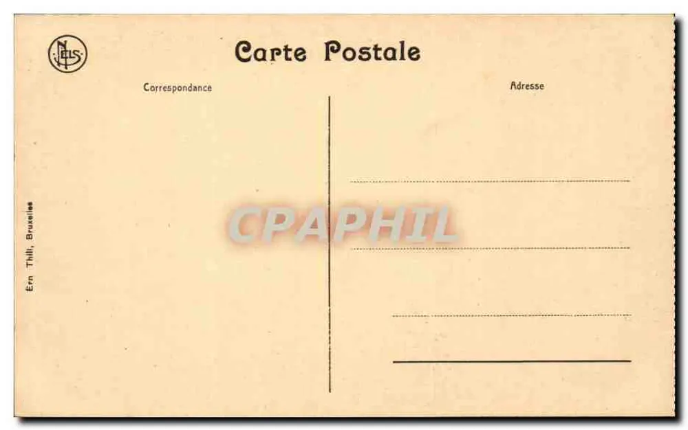 Gand - Quai aux Herbes — vista delle case storiche e della torre dell'orologio — editore Nils, Bruxelles - Verso