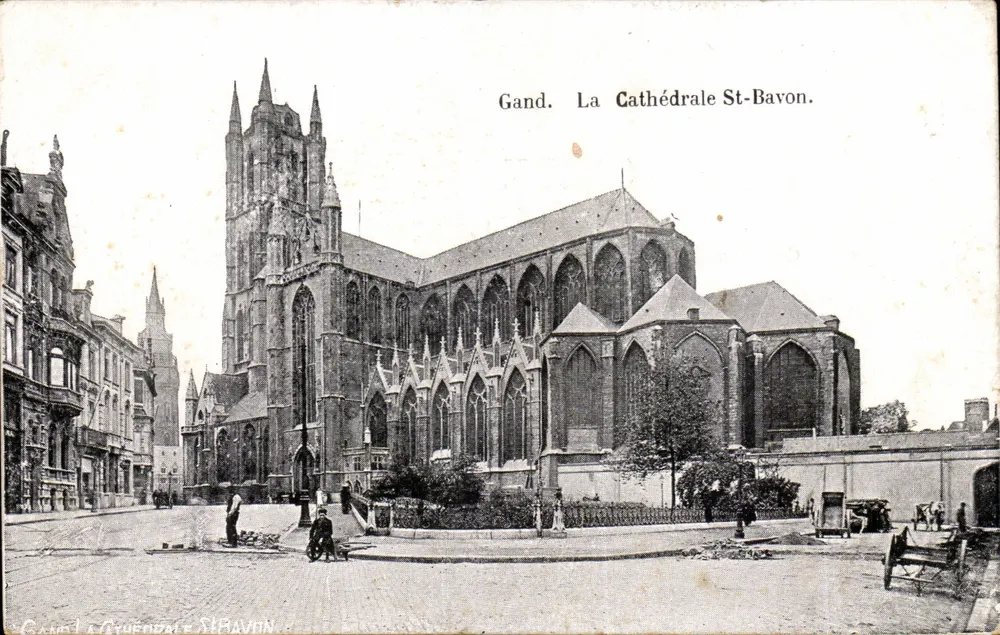 Ghent. The Cathedral of St. Bavon. - Front