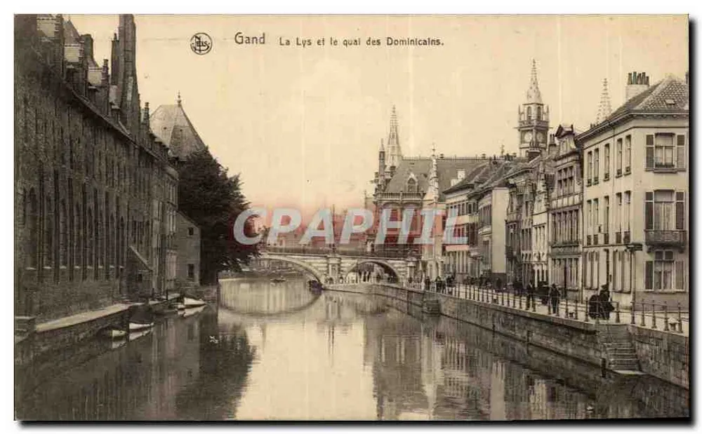 Gand — La Lys et le quai des Dominicains — N. G. N. (N. G. N.) - Recto