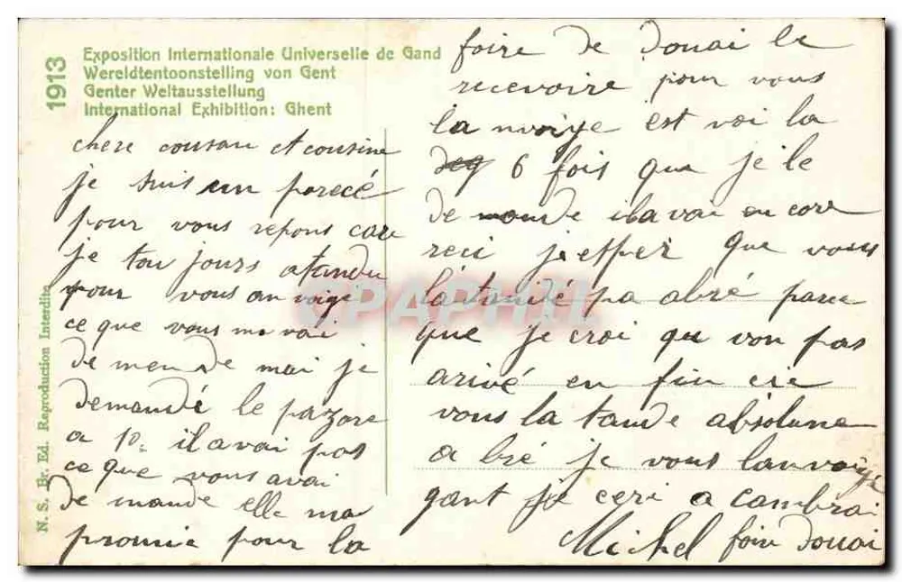 Cour d'Honneur — Internationale Ausstellung von Gent 1913 — Gent - Rückseite