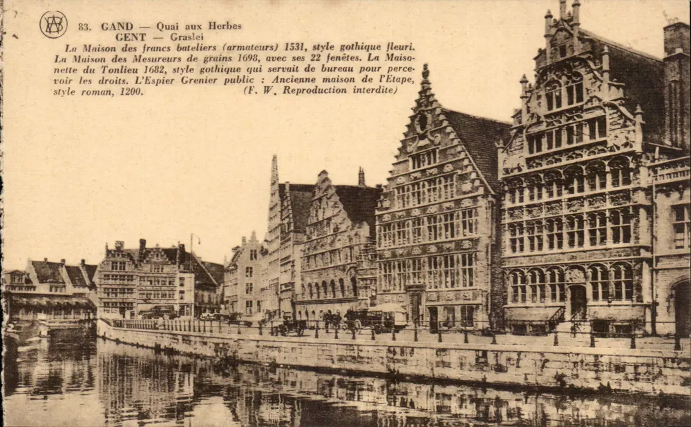 GAND — Quai aux Herbes — F. Walschaerts, Bruxelles - Vorderseite