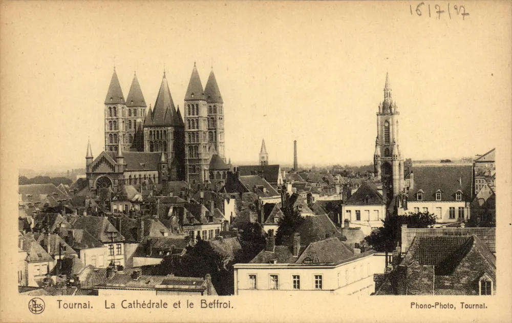 Tournai. Die Kathedrale und der Glockenturm — Phono-Photo, Tournai. Nr. 161792 - Vorderseite