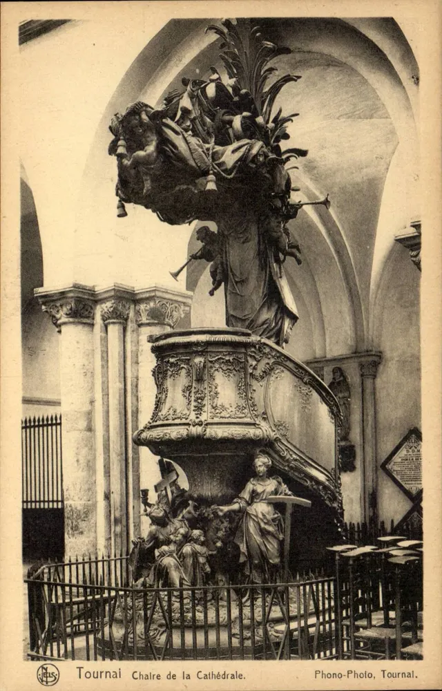 Tournai — Kathedralenstuhl — Phono-Photo, Tournai - Vorderseite