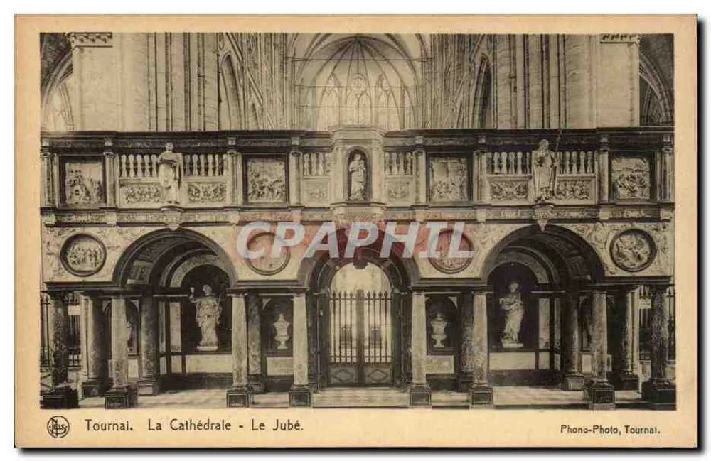 Tournai. Die Kathedrale — Der Chorvorhang. - Vorderseite