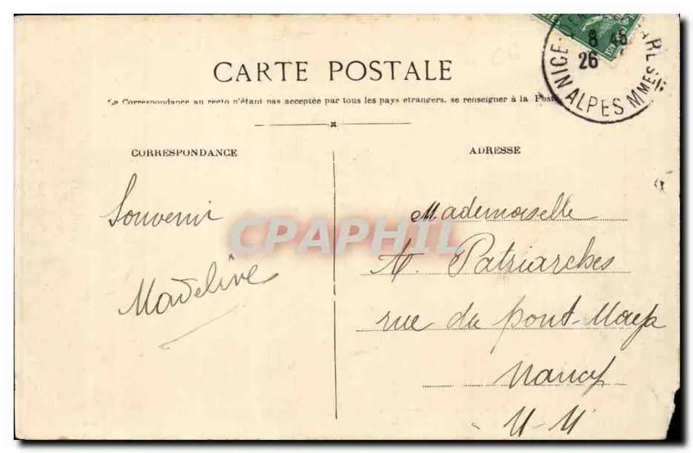 Menton — Vista geral. Baía de Garavan — Cl Gilletta, n° 947 - Verso