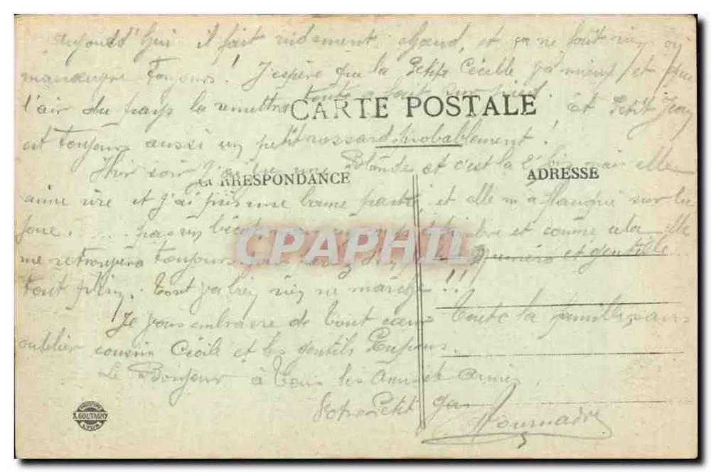NICE — Promenade dos Ingleses — A. GOUTMARY - Verso