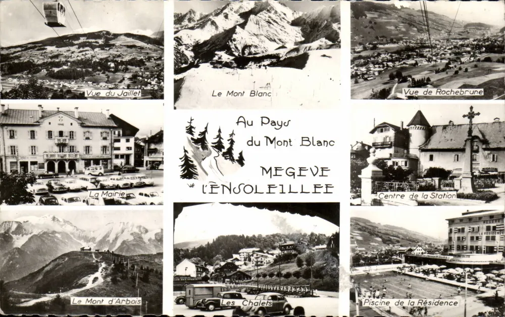 Im Land des Mont Blanc — MEGEVE die SONNIGE — Les Éditions de l'Économie BRON (Rhône) - Vorderseite