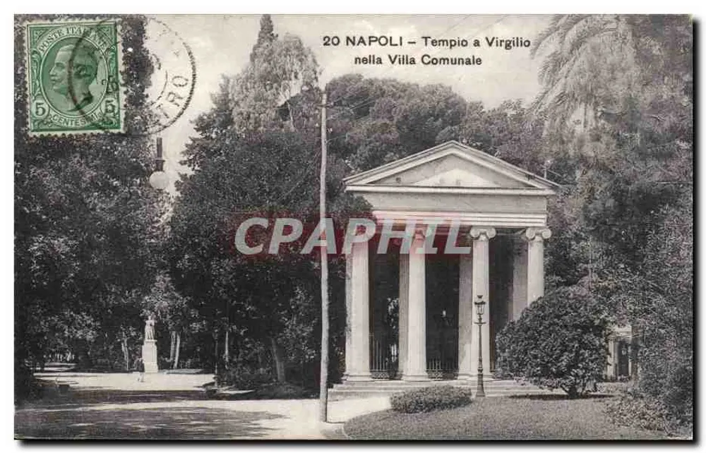 Napoli – Tempel zu Virgil in der Villa Comunale – Ediz. E. Ragozino, Galleria Umberto I – Napoli - Vorderseite