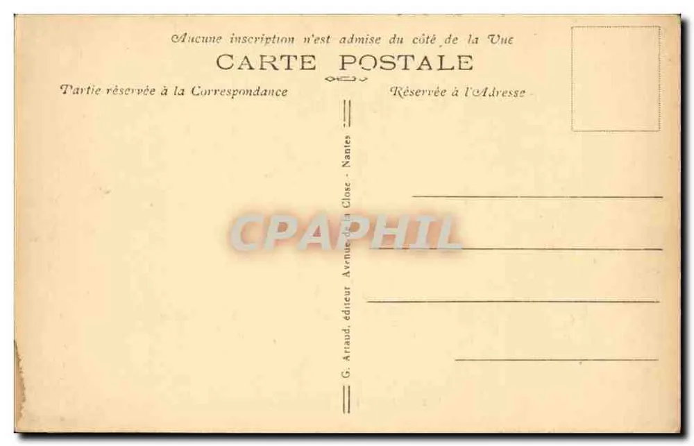 Dieppe — O Castelo — G. Arraud, editor Nantes - Verso
