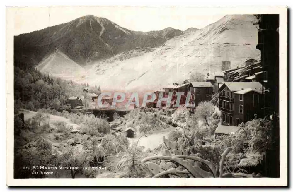 St Martin Vésubie — No inverno — Edição Dihlén - St-Martin Vésubie - Frente