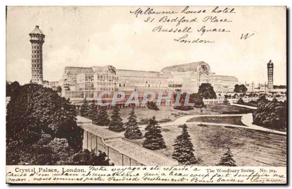 Crystal Palace, London — Panoramablick — The Woodbury Series, Nr. 504 - Vorderseite