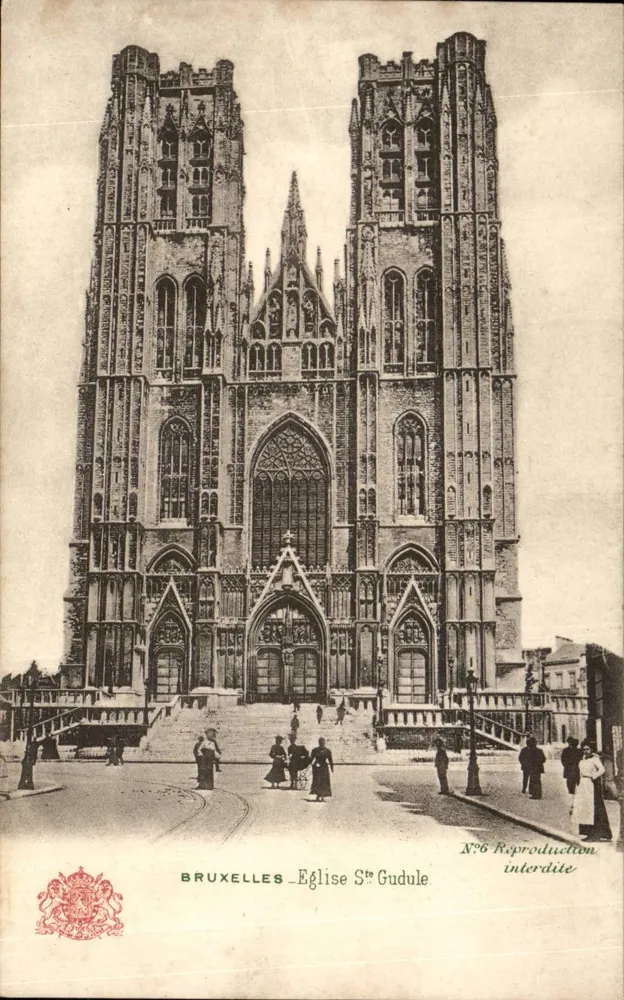 Bruxelas - Igreja de Santa Gudula — Grand Bazar, Bruxelas, N°6 - Frente