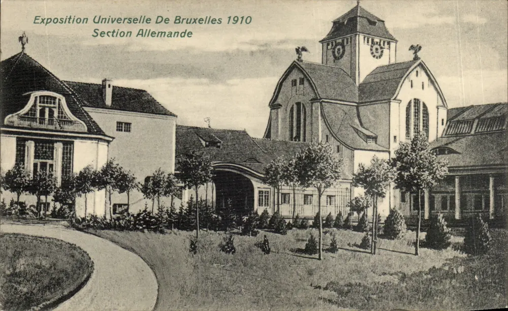 Weltausstellung von Brüssel 1910 — deutsche Abteilung — Verleger nicht sichtbar - Vorderseite